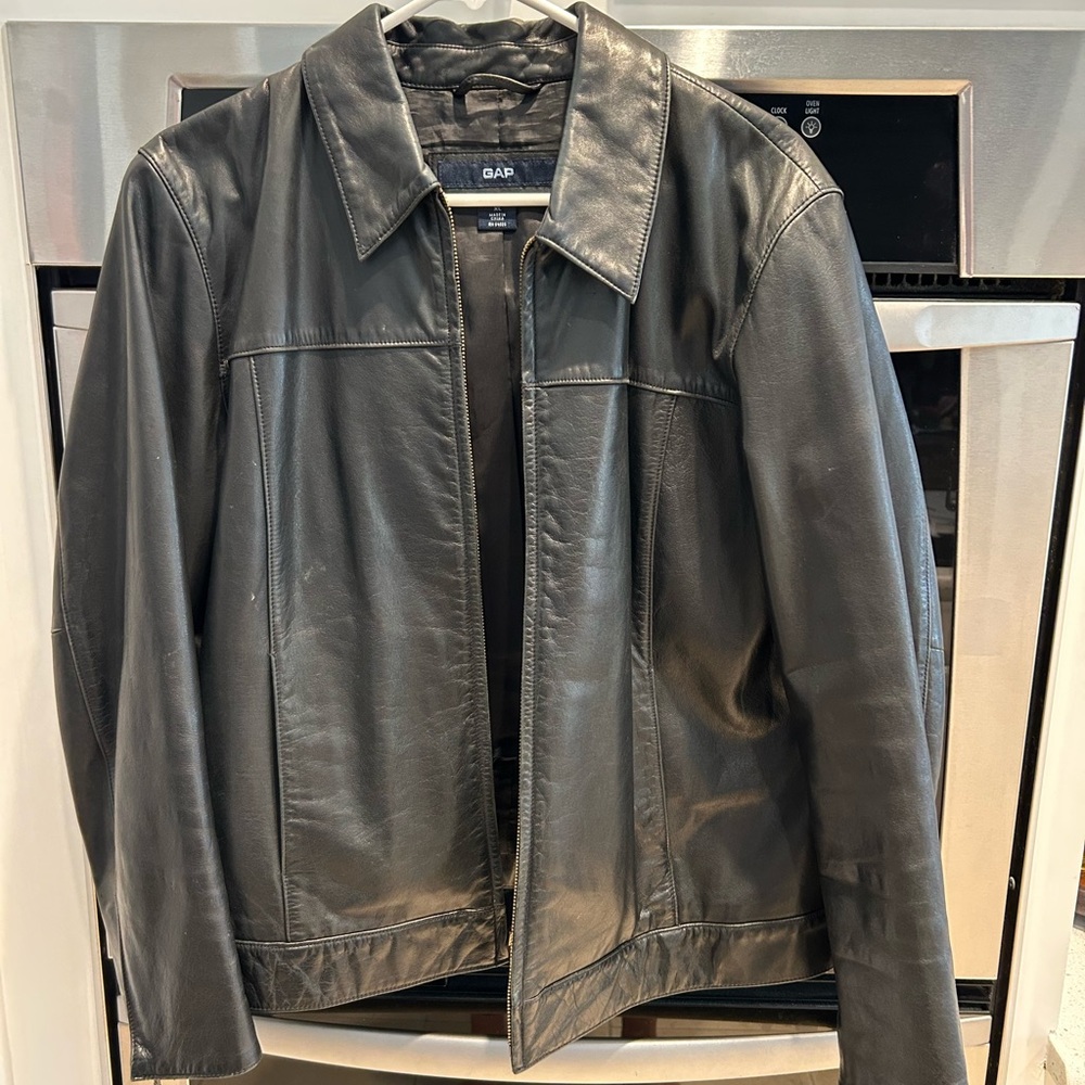 GAP Women's Black Leather Jacket